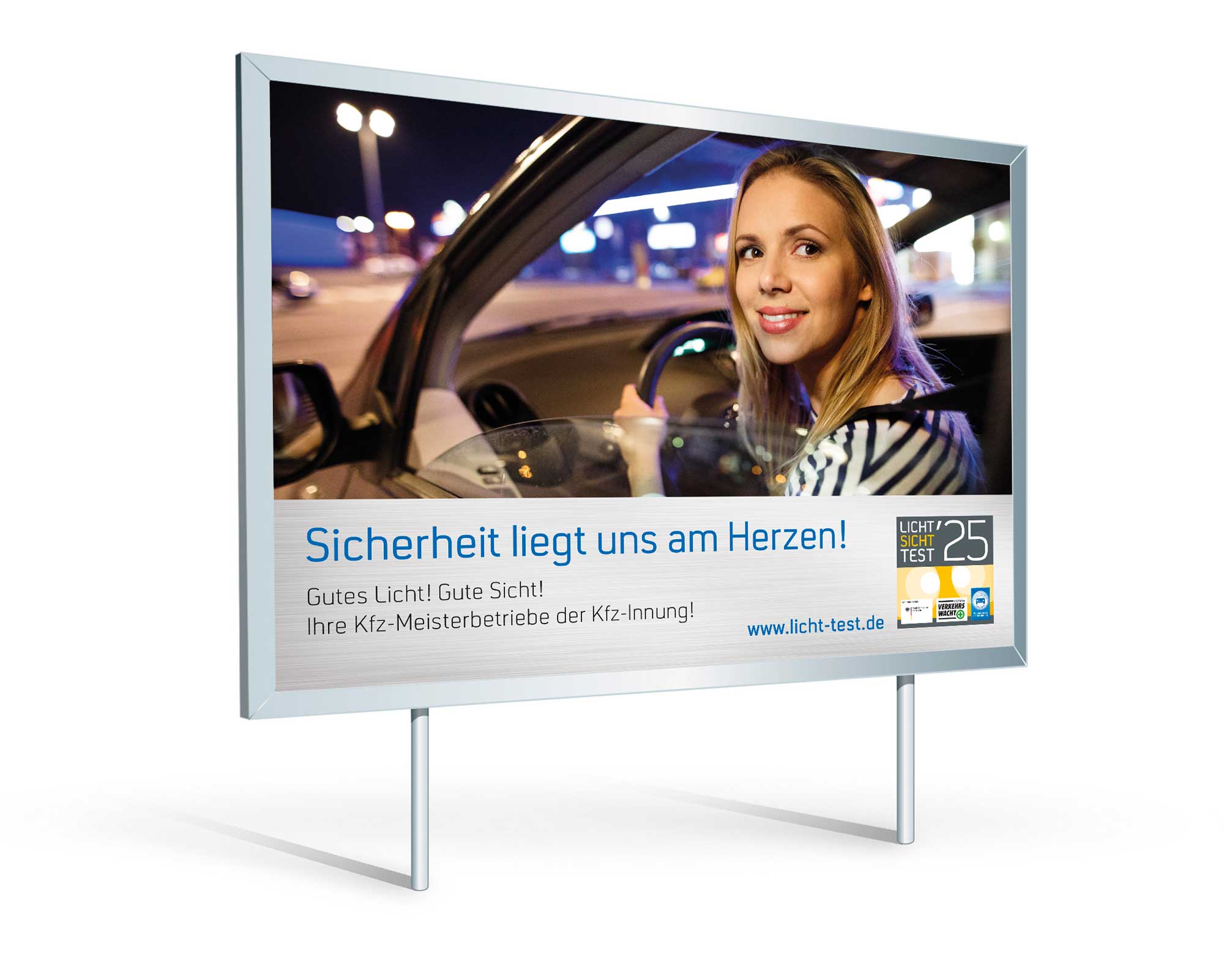Großflächenplakat „Sicherheit liegt uns am Herzen!"