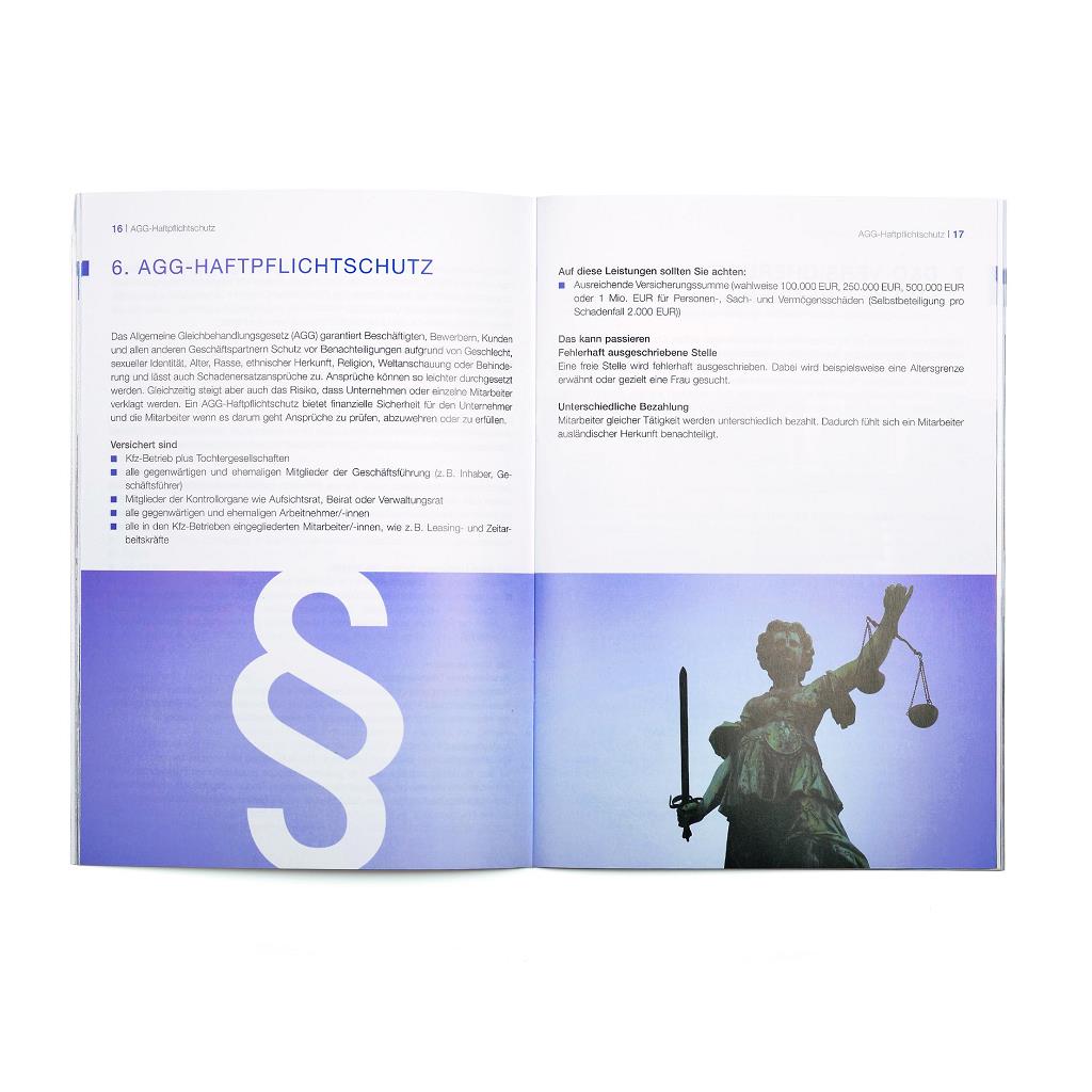 Broschüre „Welche Versicherungen braucht ein Kfz-Betrieb?“ für Mitglieder