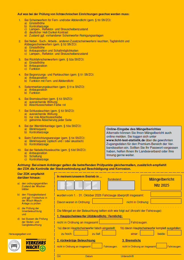 Merkblatt „Licht-Test“ Nfz