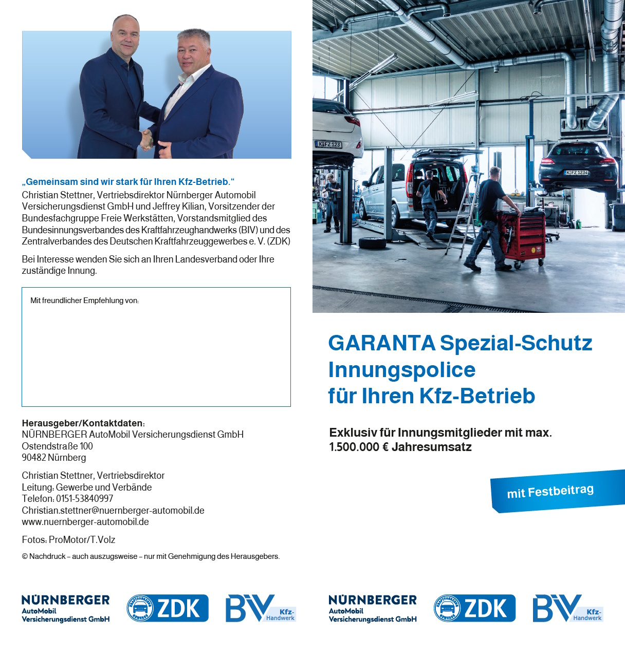 Flyer „GARANTA Spezial-Schutz" 