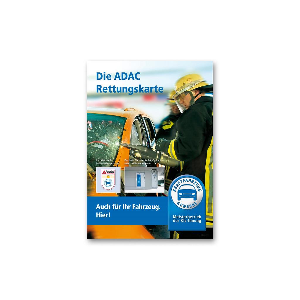 Plakat „Die ADAC-Rettungskarte“