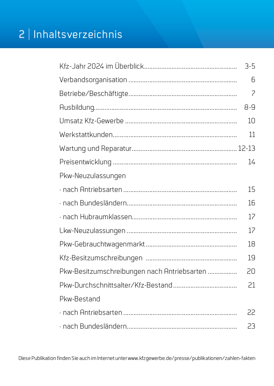 Broschüre „Zahlen und Fakten 2024“